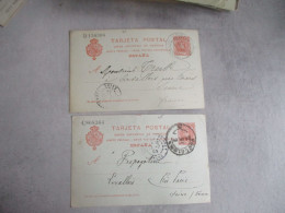 ESPANA TARJETA POSTAL LOT 3 ENTIERS POSTAUX  CARD - 1850-1931