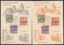 Eilenburg: IV/VI A, 2 Versch. Aufbaukarten, Je Pass. SSt. - Lettres & Documents