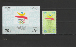 Egypt 1992 Olympic Games Barcelona, Stamp + S/s MNH - Zomer 1992: Barcelona