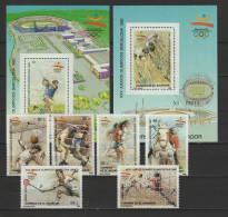 El Salvador 1989 Olympic Games Barcelona, Cycling, Badminton, Basketball Etc. Set Of 6 + 2 S/s MNH - Sommer 1992: Barcelone