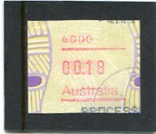AUSTRALIA - 1999  18c  FRAMA  TIWI  POSTCODE 4000 (BRISBANE)   FINE USED - Vignette [ATM]