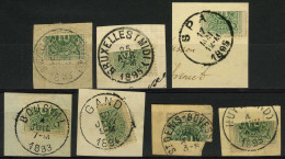 TX 1 - Cijfer In Een Ovaal - Gehalveerde Zegel Afgestempeld Op Document - Demi-timbre Oblitéré Sur Document - Timbres