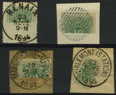 TX 1 - Cijfer In Een Ovaal - Gehalveerde Zegel Afgestempeld Op Document - Demi-timbre Oblitéré Sur Document - Stamps