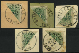 TX 1 - Cijfer In Een Ovaal - Gehalveerde Zegel Afgestempeld Op Document - Demi-timbre Oblitéré Sur Document - Stamps