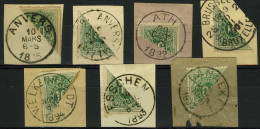 TX 1 - Cijfer In Een Ovaal - Gehalveerde Zegel Afgestempeld Op Document - Demi-timbre Oblitéré Sur Document - Stamps