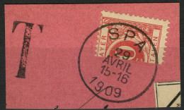 TX 5 - Cijfer In Cirkel Op Gekleurde Achtergrond - Chiffre Dans Cercle Sur Fond De Couleur - Gestempeld - Stamps