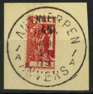 TX 13A - Cijfer In Cirkel Op Gekleurde Achtergrond - Chiffre Dans Cercle Sur Fond De Couleur - Gestempeld - Stamps