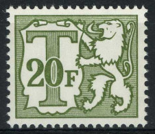 TX 83P5a - Klein Waardecijfer - 20F Olijfgrijs - EPACAR Papier - Postzegels