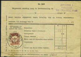 TX 62 - 5F Bruinpaars Op Document - Postcheck - TOL - Storia Postale