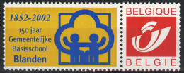 België 3181 - Duostamp - Gemeentelijke Basisschool Blanden - Logo Rechts - Postfris