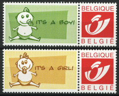 België 3181 - Duostamp - It's A Boy - It's A Girl - Nuovi