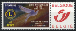 België 3182 - Duostamp - Lions International 2002 - Nuevos