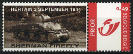 België 3183 - Duostamp - Shireman Firefly - Oorlog - Tank - Hertain 3 September 1944 - Postfris