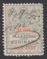 PLAKZEGEL VAN SURINAME 10 CENT. - Suriname ... - 1975