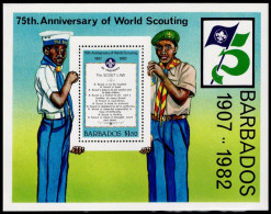 Barbados 1982, 75th. Anniversary Of World Scouting: Scout Rules, MiNr. 570 Block 15 - Ungebraucht