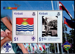 Kiribati 2007, 100 Years Of Scouting: Robert Baden-Powell, Founder Of The Scout Organisation MiNr. 1032-1033 Block 62 - Unused Stamps