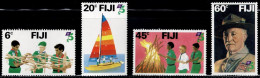 Fiji 1982, 75 Years Of The Scout Movement: 
Scouts, Catamaran, Scouts At The Campfire, Etc., MiNr. 452-455 - Ungebraucht