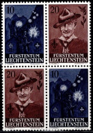 Fürstentum Liechtenstein 1957, 50 Years Of The Scout Movement; 100th Birthday Of Robert Baden-Powell, MiNr. 360-361 - Unused Stamps