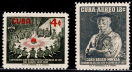 Cuba 1957, 100th Birthday Of Lord Robert Baden-Powell: Scouts Around The Campfire, Etc., Minr. 518-519 - Neufs