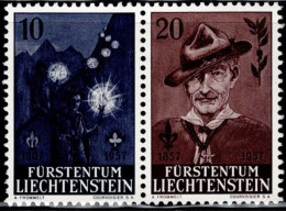 Fürstentum Liechtenstein 1957, 50 Years Of The Scout Movement; 100th Birthday Of Robert Baden-Powell, MiNr. 360-361 - Ongebruikt