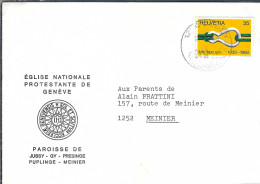 SUISSE 1988: LSC De Jussy (GE) Affr. De 35c, Pli - Storia Postale