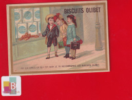 Biscuits OLIBET Rare Chromo Kahn Exposition Toulouse  Enfants  Vitrine Boites De Biscuits - Other & Unclassified