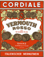 CANELLI, Asti - ETICHETTA D'EPOCA VERMOUTH ROSSO CORDIALE - #003 - Alcohols & Spirits