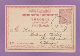 ENTIER POSTAL DE BEYROUTH POUR LEER,ALLEMAGNE,1894. - Lettres & Documents