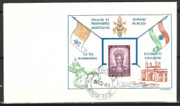 INDE. N°180 Sur Enveloppe 1er Jour (FDC) De 1964. Visite Du Pape Paul VI/St Thomas. RARE. - Papas