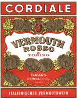 CANELLI, Asti - ETICHETTA D'EPOCA VERMOUTH ROSSO CORDIALE - #004 - Alcoholen & Sterke Drank