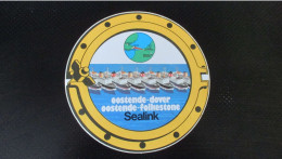 Autocollant Vintage Sealink Ostende Dover Folkestone  ( 12 Cm Diamètre ) - Autocollants