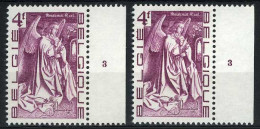 België 1737 - Plaatnummers 3-3 - 1971-1980