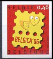 België 3527 ON - Logo Belgica 2006 - Ongetand - Non Dentelé - 2001-…