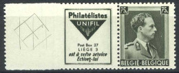 België PU119 ** - Gekruiste Lijnen In Rand - Philatélistes Unifil - Postfris