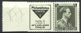 België PU119 ** - Gekruiste Lijnen In Rand - Philatélistes Unifil - Mint