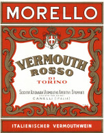 CANELLI, Asti - ETICHETTA D'EPOCA VERMOUTH ROSSO MORELLO - #006 - Alcoholen & Sterke Drank