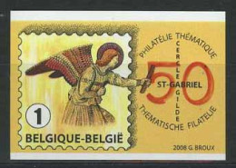 België 3830 ON - Feest Van De Postzegel - St.-Gabriël Gilde - Engel - Cercle St.-Gabriel - 2008 - Ongetand - Non Dentelé - 2001-…