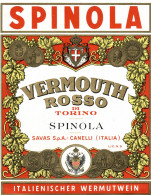 CANELLI, Asti - ETICHETTA D'EPOCA VERMOUTH ROSSO SPINOLA - #007 - Alcools & Spiritueux