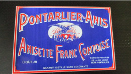 Autocollant Vintage Pontarlier Anis Anisette Franc Comtoise ( 12 Cm / 8 Cm ) - Autocollants