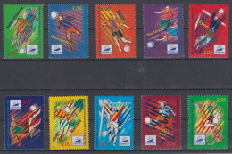 FRANCE 1998 FOOTBALL WORLD CUP FULL SET OF 10 STAMPS - 1998 – France