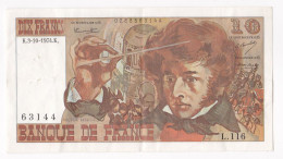 10 Francs Berlioz 3 - 10 - 1974 Alphabet L.116 N° 63114 - TTB - 10 F 1972-1978 ''Berlioz''