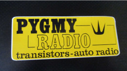 Autocollant Vintage Pygmy Radio Transistors Auto-radio ( 5 Cm /12 Cm  ) - Autocollants