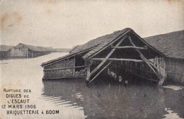 Boom RUPTURE DES DIGUES DE L'ESCAUT 12 MARS 1906 BRIQUETTERIE A BOOM - Boom