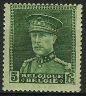 België 323 ** - Koning Albert I - "Albert Met Kepi" - 5F Groen  - 1931-1934 Mütze (Képi)