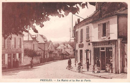 95 - SAN63499 - PRESLES - La Mairie Et La Rue De Paris - Presles