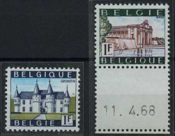 België 1423P3/24P3 ** - Kasteel Van Spontin - Ieper Met DATUM - FOSFORESCEREND Papier - PHOSPHORESCENT - SUP - Unused Stamps