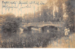 95 - SAN63481 - MERIEL - Carte Photo - Vue Sur Un Pont Avec Des Pêcheurs - Meriel