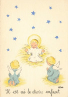 CPA Illustration-Leïla-Il Est Né Le Divin Enfant        L2820 - Contemporanea (a Partire Dal 1950)