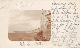 76 - N°88117 - YPORT - Falaise Et Bord De Mer - Carte Photo, Vendue En L'état - Yport