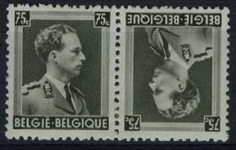 België KP21 * - Koning Leopold III - Kopstaande - Tête-bêche - Tête-bêche [KP] & Zwischensteg [KT]